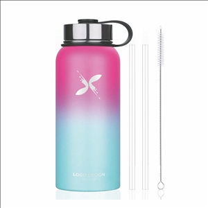 Water Bottle - 32 Oz, Wide Mouth, Premium Stainless Steel Lid/Bottle, Double Walled Vacuum Insulated